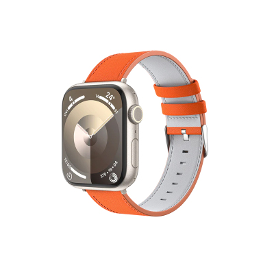 Apple Watch 7 45mm Benks Vintage Genuine Leather Serisi Deri Kordon Strap Kayış - Benks