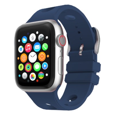 Apple Watch 7 45mm Delikli Tasarım Zore KRD-147 Silikon Kordon - 4