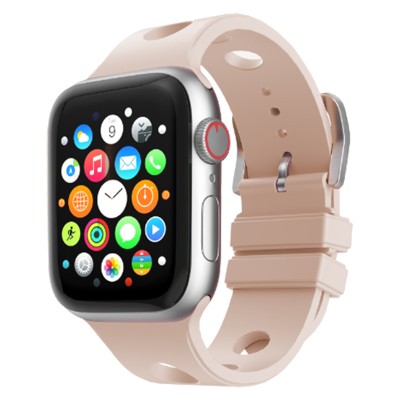 Apple Watch 7 45mm Delikli Tasarım Zore KRD-147 Silikon Kordon - 2