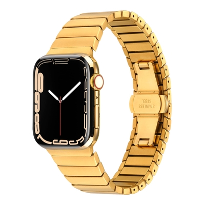 ​​​Apple Watch 7 45mm Kordon KRD-79 Metal Strap Kayış - Zore