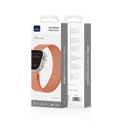 Apple Watch 7 45mm Kordon Wiwu WB501 CloudFlex Serisi Hasır Örgü Strap Kayış - 9