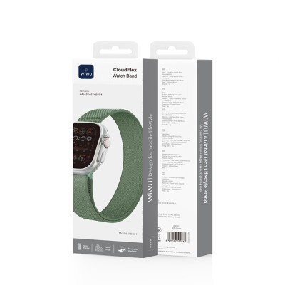 Apple Watch 7 45mm Kordon Wiwu WB501 CloudFlex Serisi Hasır Örgü Strap Kayış - 13