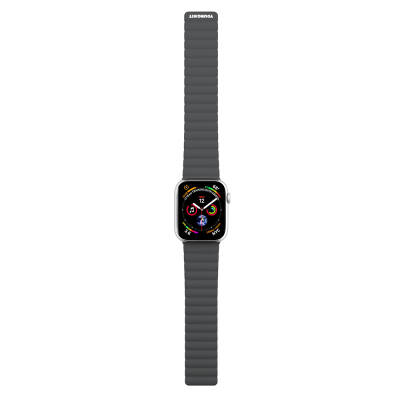 Apple Watch 7 45mm Kordon Youngkit Classical Magnetik Tak Çıkar Silikon Strap Kayış - Youngkit
