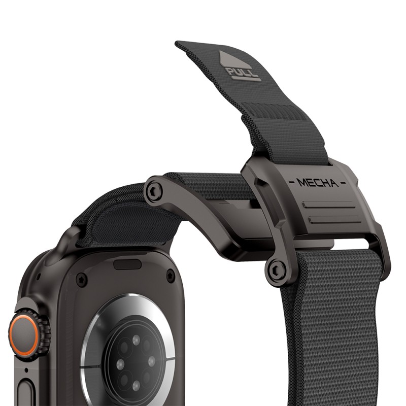 Apple Watch 7 45mm Mohseven iWatch Mecha Sport Hasır Kordon - 15