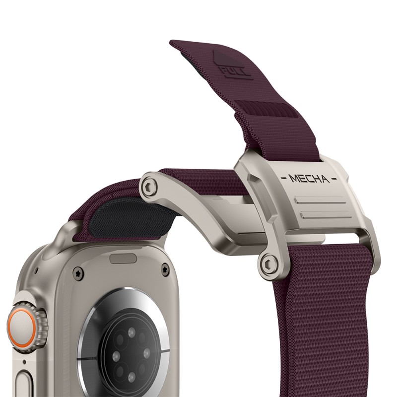 Apple Watch 7 45mm Mohseven iWatch Mecha Sport Hasır Kordon - 24