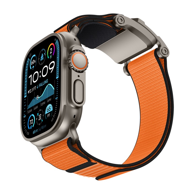Apple Watch 7 45mm Mohseven iWatch Mecha Sport Hasır Kordon - 5