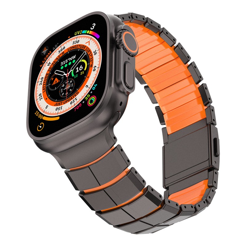 Apple Watch 7 45mm Mohseven iWatch Titancore No.1 Metal Band - 11