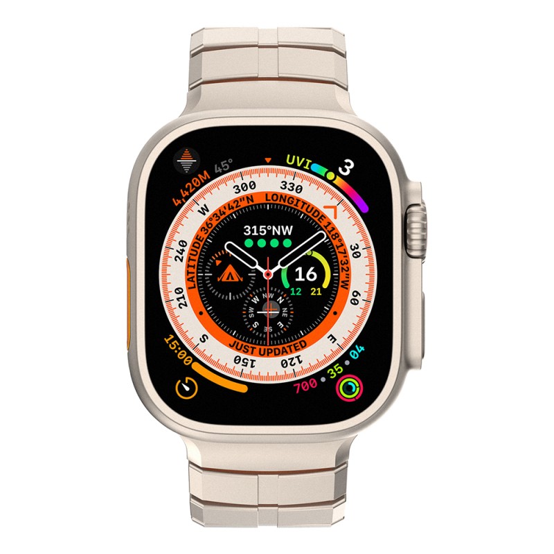 Apple Watch 7 45mm Mohseven iWatch Titancore No.1 Metal Kordon - 8