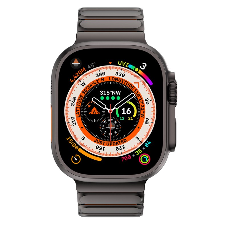 Apple Watch 7 45mm Mohseven iWatch Titancore No.2 Çelik Kordon - 3