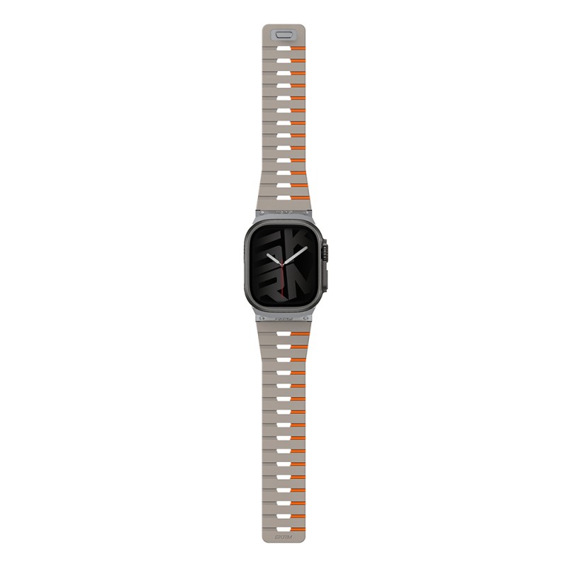 Apple Watch 7 45mm Skinarma Gemini Serisi TPU Magnetik Silikon Kordon - 12