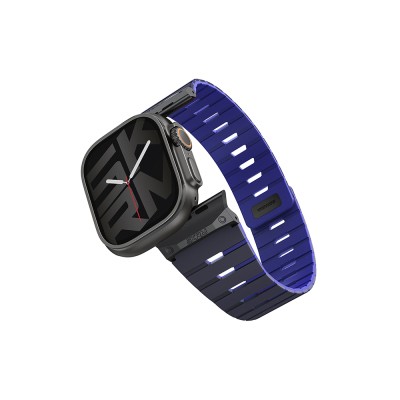 Apple Watch 7 45mm Skinarma Gemini Serisi TPU Magnetik Silikon Kordon - 4