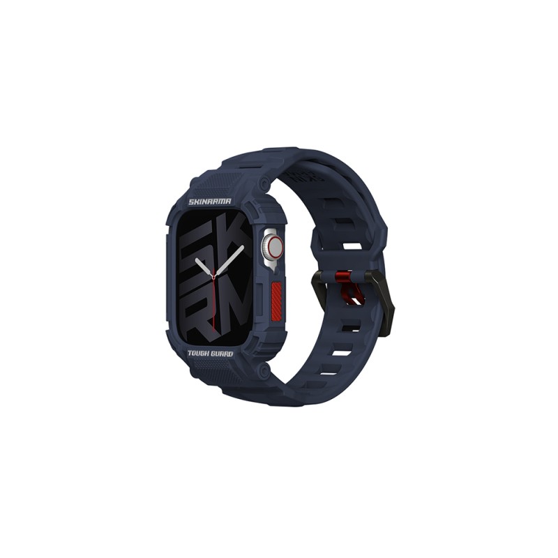 Apple Watch 7 45mm Skinarma Mecha 2in1 TPU Kasa Koruyucu + Silikon Kordon - 10