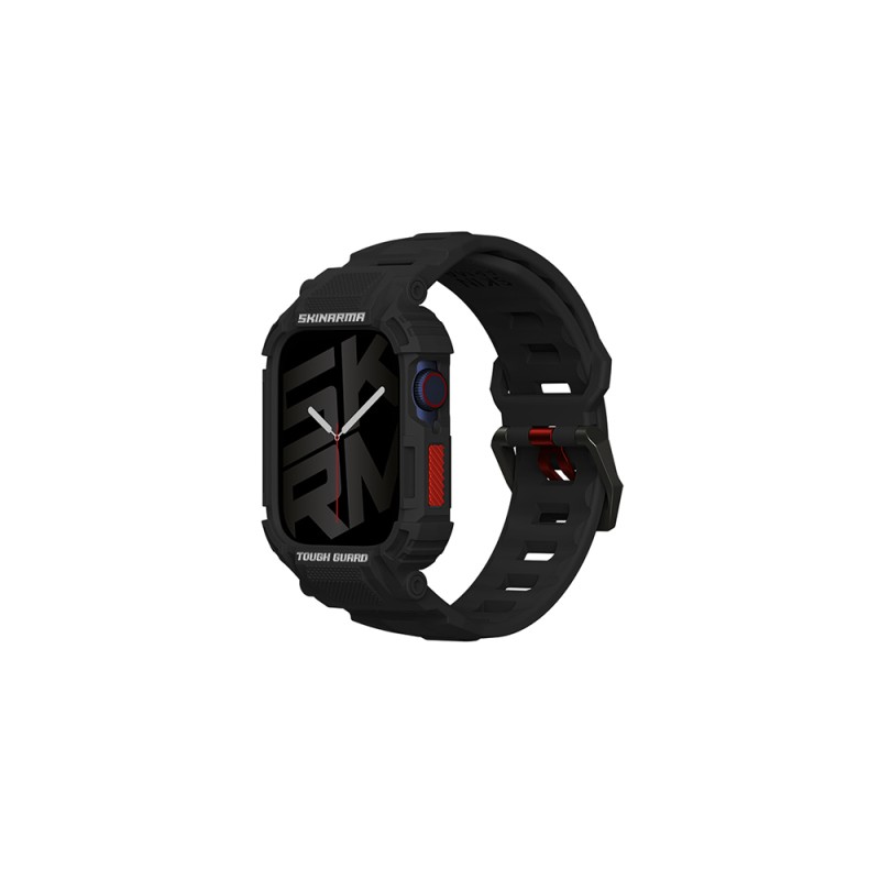 Apple Watch 7 45mm Skinarma Mecha 2in1 TPU Kasa Koruyucu + Silikon Kordon - 7