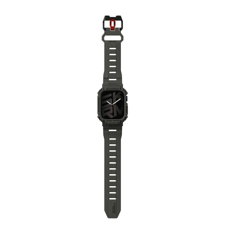 Apple Watch 7 45mm Skinarma Mecha 2in1 TPU Kasa Koruyucu + Silikon Kordon - 3