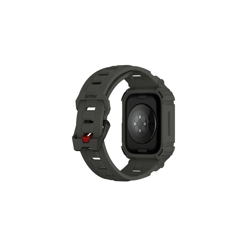 Apple Watch 7 45mm Skinarma Mecha 2in1 TPU Kasa Koruyucu + Silikon Kordon - 2