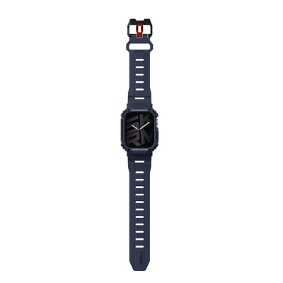 Apple Watch 7 45mm Skinarma Mecha 2in1 TPU Kasa Koruyucu + Silikon Kordon - 12