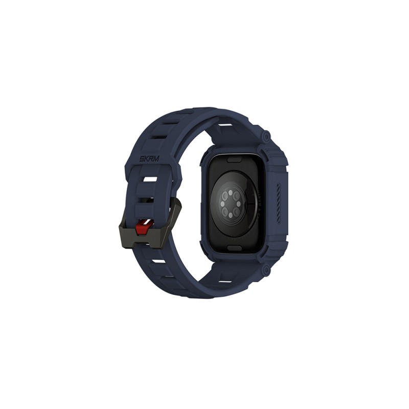 Apple Watch 7 45mm Skinarma Mecha 2in1 TPU Kasa Koruyucu + Silikon Kordon - 11