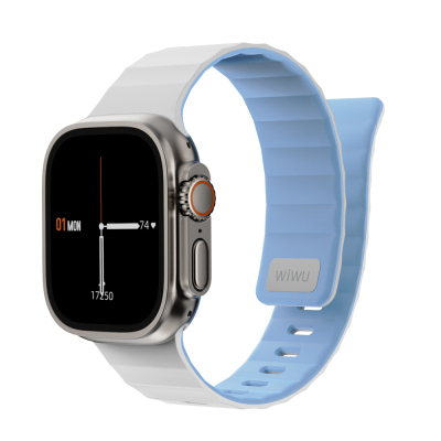 Apple Watch 7 45mm Wiwu Mag Secur Series Silicone Band - Wiwu