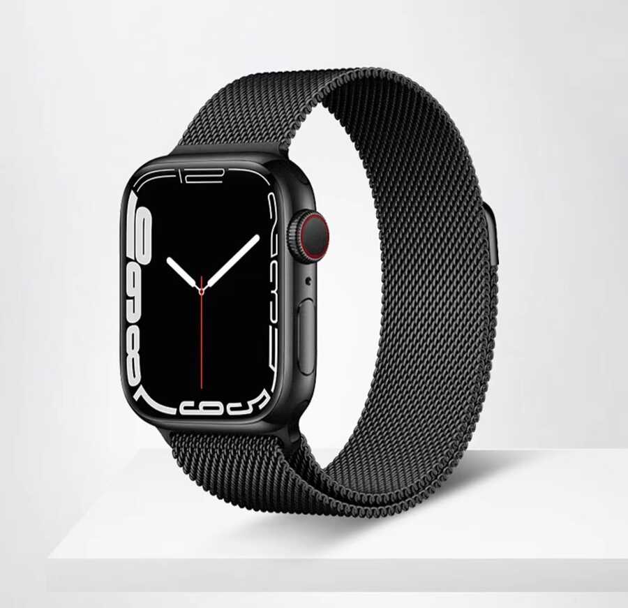 Apple Watch 7 45mm Zore KRD-01 Metal Kordon - Midnight