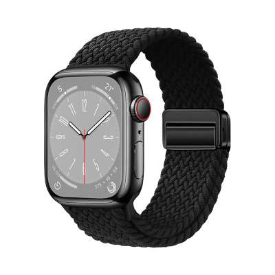Apple Watch 7 45mm Zore KRD-134 Örgü Tasarımlı Hasır Kordon Strap Kayış - Zore