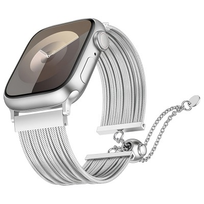 Apple Watch 7 45mm Zore KRD-137 Metal Hasır Kordon - 5