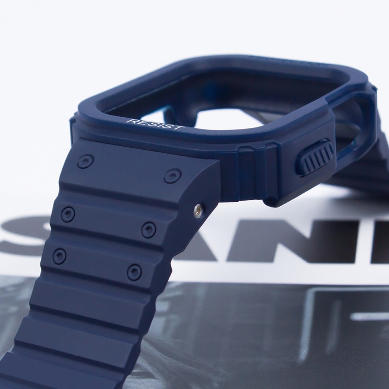 Apple Watch 7 45mm Zore KRD-142 Airbag Tasarımlı Kasa Koruyuculu Silikon Kordon - 21