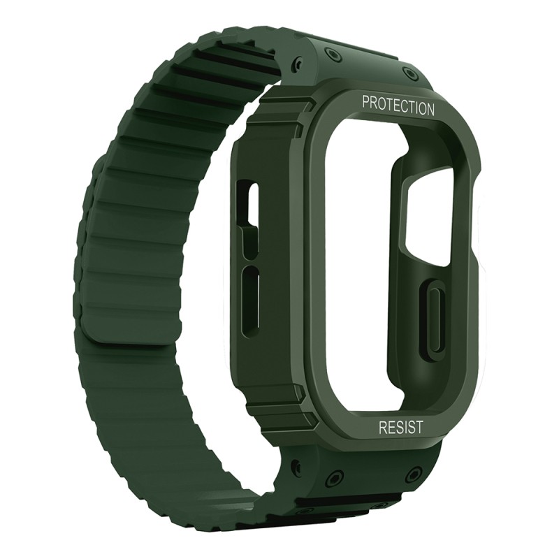 Apple Watch 7 45mm Zore KRD-142 Airbag Tasarımlı Kasa Koruyuculu Silikon Kordon - 13