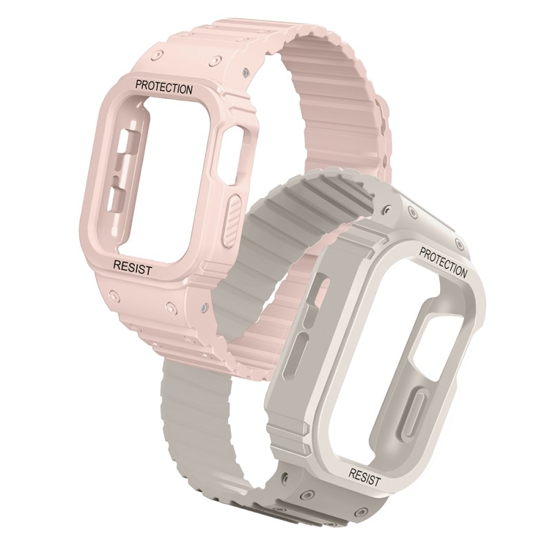 Apple Watch 7 45mm Zore KRD-142 Airbag Tasarımlı Kasa Koruyuculu Silikon Kordon - 18