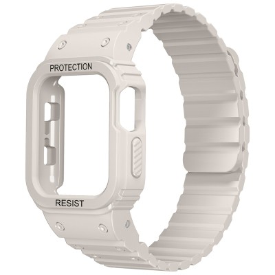Apple Watch 7 45mm Zore KRD-142 Airbag Tasarımlı Kasa Koruyuculu Silikon Kordon - 2