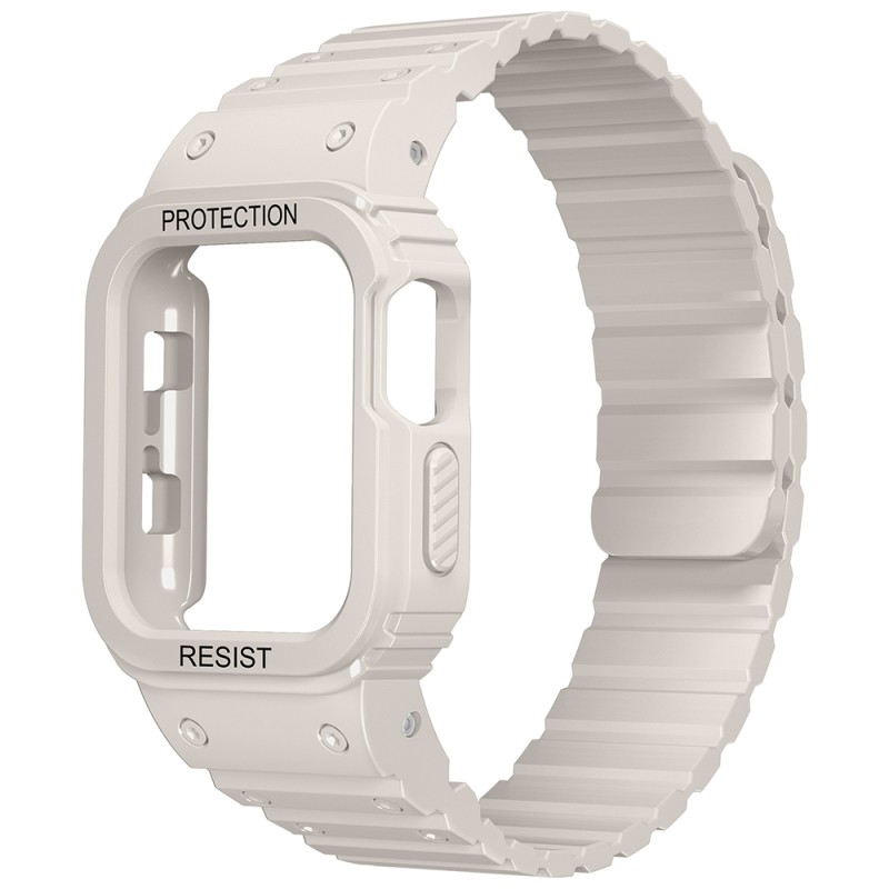Apple Watch 7 45mm Zore KRD-142 Airbag Tasarımlı Kasa Koruyuculu Silikon Kordon - 2