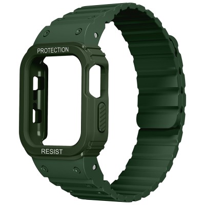 Apple Watch 7 45mm Zore KRD-142 Airbag Tasarımlı Kasa Koruyuculu Silikon Kordon - 4
