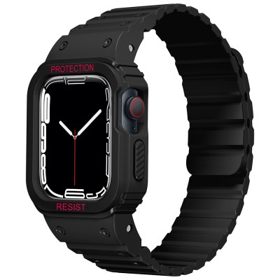 Apple Watch 7 45mm Zore KRD-142 Airbag Tasarımlı Kasa Koruyuculu Silikon Kordon - 5