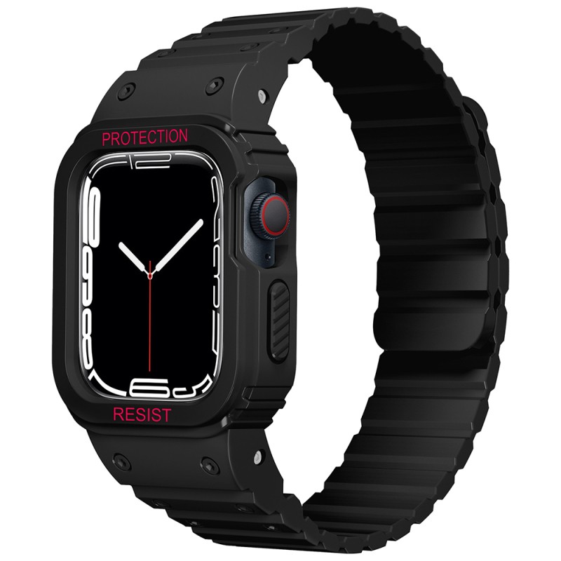 Apple Watch 7 45mm Zore KRD-142 Airbag Tasarımlı Kasa Koruyuculu Silikon Kordon - 5