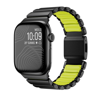 Apple Watch 7 45mm Zore KRD-149 Metal Silikon Kordon - 3