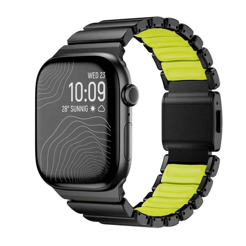 Apple Watch 7 45mm Zore KRD-149 Metal Silikon Kordon - 3