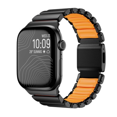 Apple Watch 7 45mm Zore KRD-149 Metal Silikon Kordon - 5
