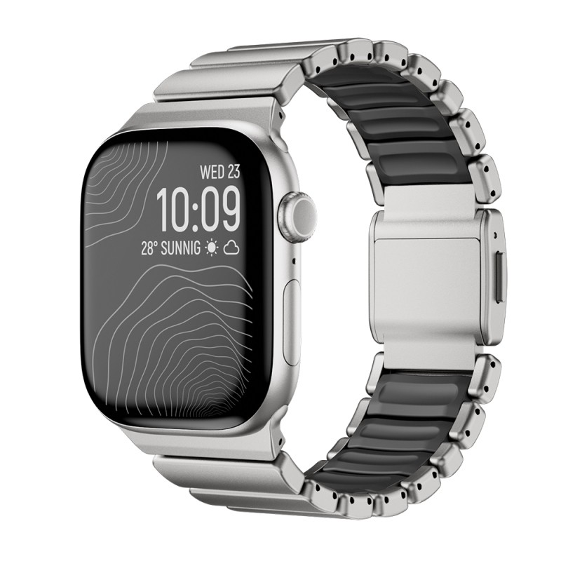 Apple Watch 7 45mm Zore KRD-149 Metal Silikon Kordon - 7