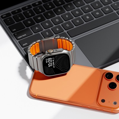 Apple Watch 7 45mm Zore KRD-149 Metal Silikon Kordon - 23