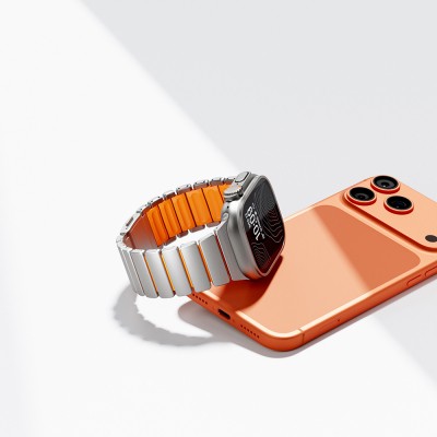 Apple Watch 7 45mm Zore KRD-149 Metal Silikon Kordon - 24