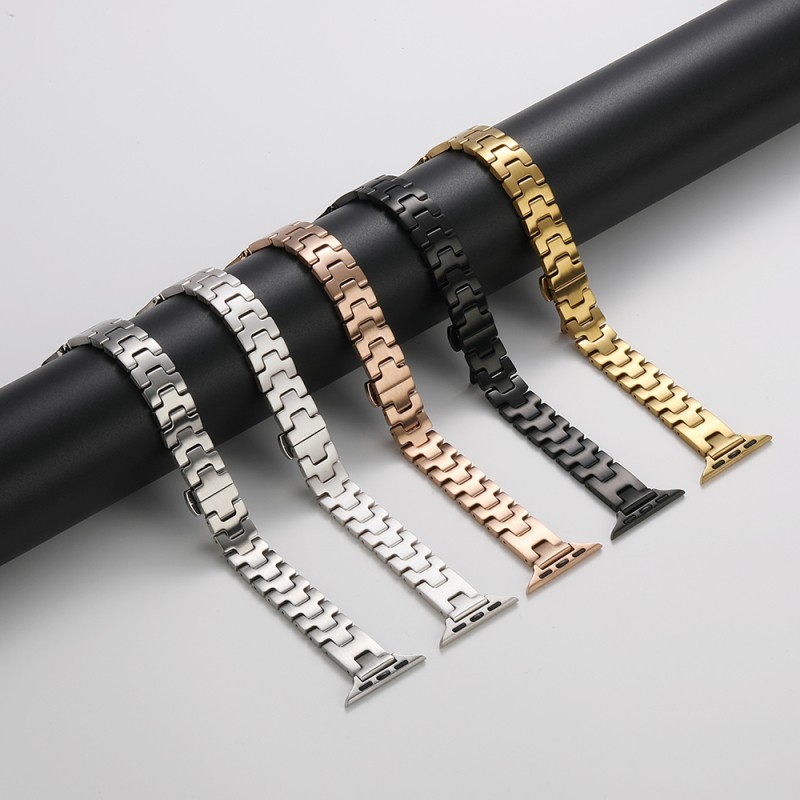 Apple Watch 7 45mm Zore KRD-150 Metal Kordon - 13