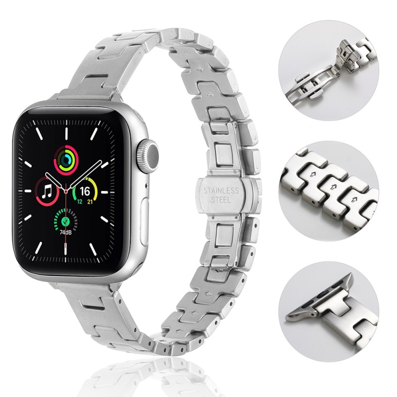 Apple Watch 7 45mm Zore KRD-150 Metal Kordon - 12