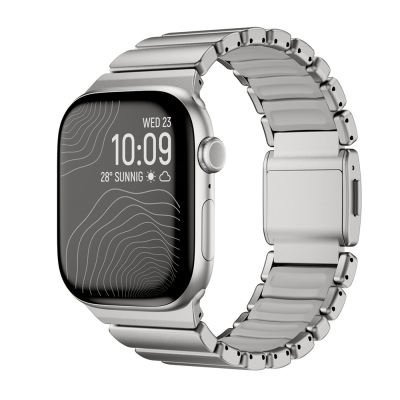Apple Watch 7 45mm Zore KRD-151 Metal Silicone Band - Zore