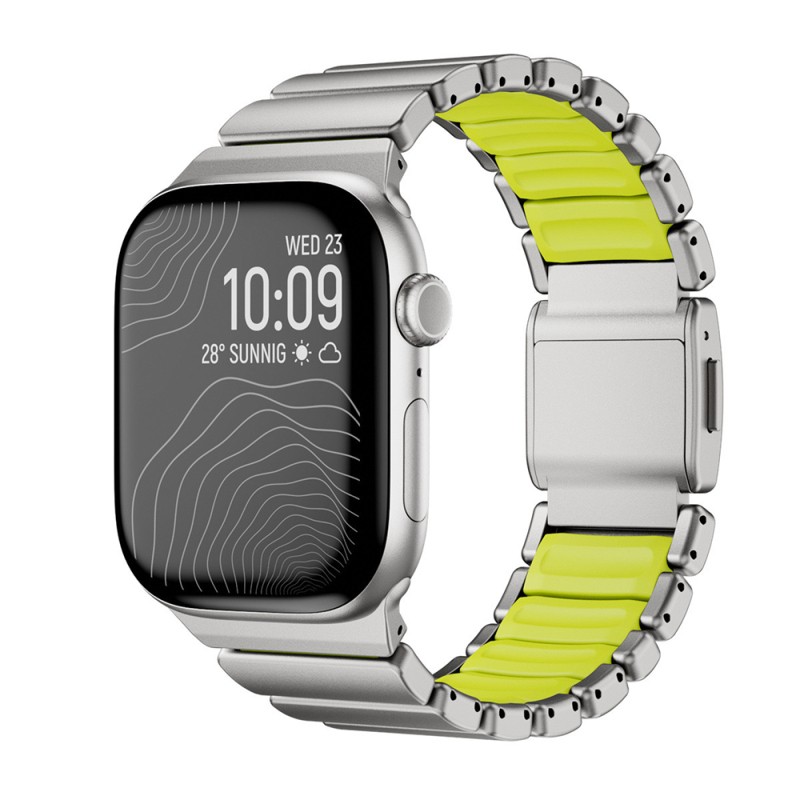 Apple Watch 7 45mm Zore KRD-151 Metal Silikon Kordon - 4