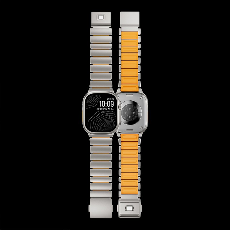 Apple Watch 7 45mm Zore KRD-152 Titanyum Silikon Kordon - 44