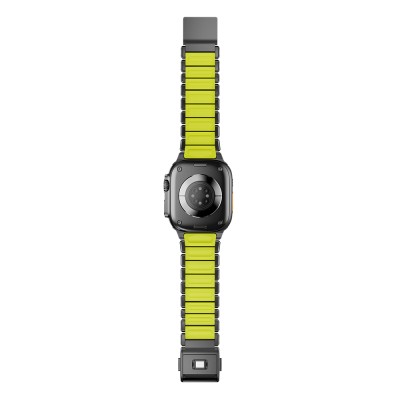 Apple Watch 7 45mm Zore KRD-152 Titanyum Silikon Kordon - 14