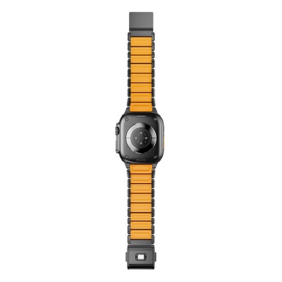 Apple Watch 7 45mm Zore KRD-152 Titanyum Silikon Kordon - 18