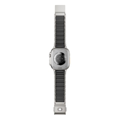 Apple Watch 7 45mm Zore KRD-152 Titanyum Silikon Kordon - 19