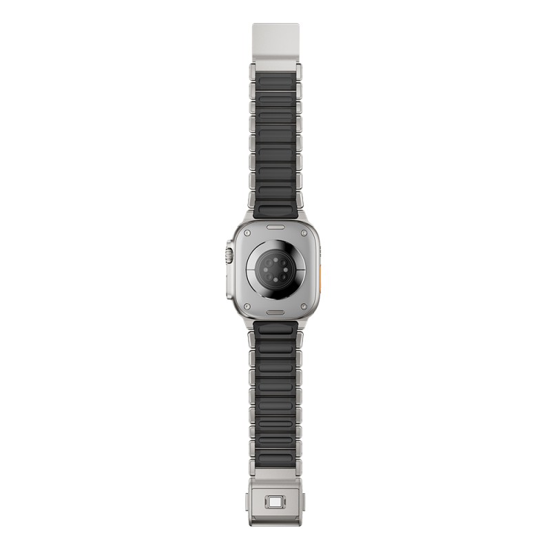 Apple Watch 7 45mm Zore KRD-152 Titanyum Silikon Kordon - 19