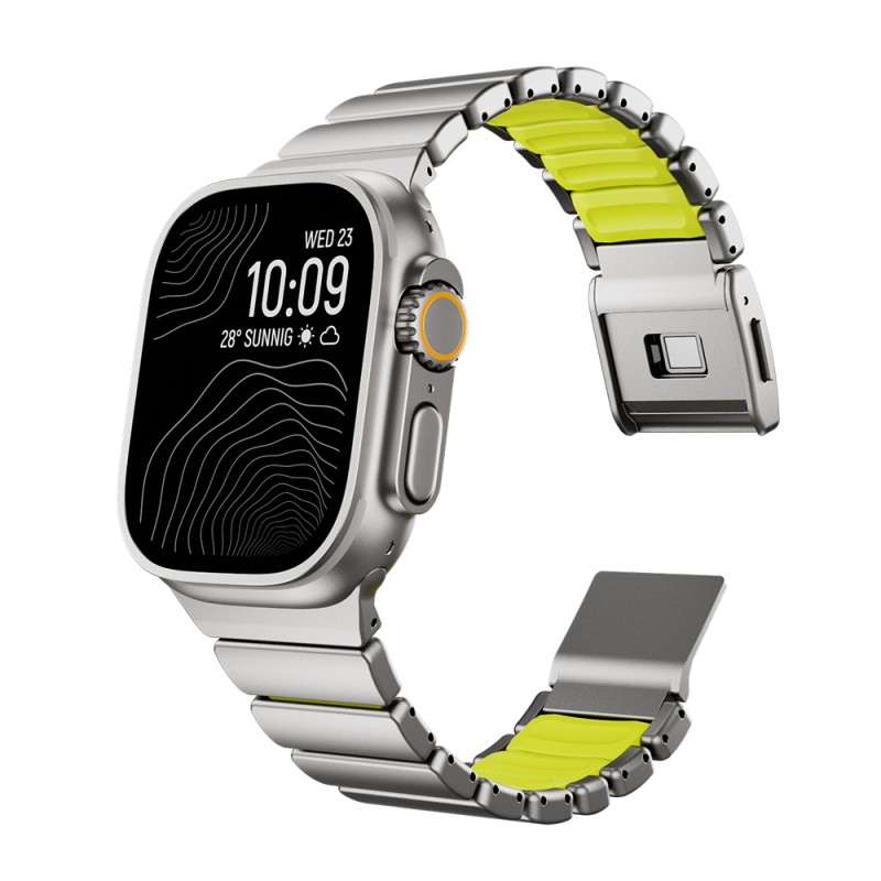 Apple Watch 7 45mm Zore KRD-152 Titanyum Silikon Kordon - 22