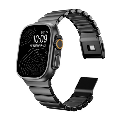 Apple Watch 7 45mm Zore KRD-152 Titanyum Silikon Kordon - 23